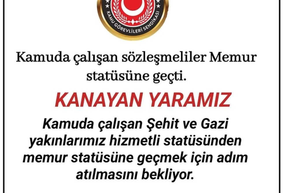 KANAYAN YARAMIZ KAMUDA ÇALIŞAN YHS SINIFI SORUNLARI